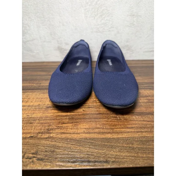 VIVAIA Round-Toe Navy Blue Ballet Flats Cushioned Insole Women's 9.5 EU 40.5 - Image 7