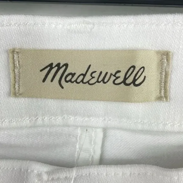 Madewell Mid Rise Kick Out With Magic Pocket White Plus Size - Image 9
