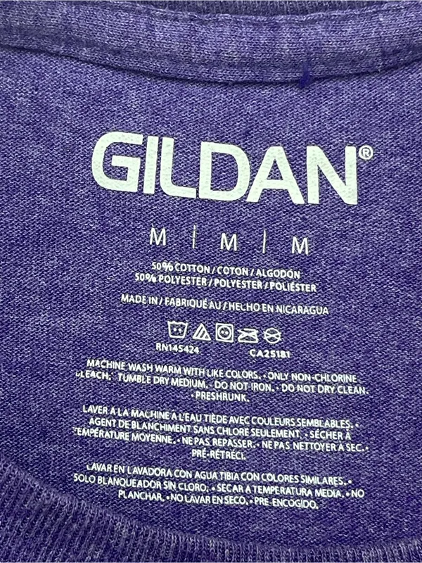 Gildan Women’s K-State Wildcats Exit 313 Purple Glitter Graphic T-Shirt Medium - Image 5