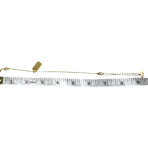 Christian Dior Gold Tone Red Dior Enamel Tag Charm Bracelet - Image 9