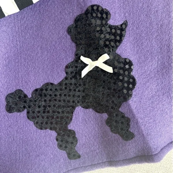 Charades 50’s Poodle Skirt Costume Halloween NEW Size Medium Purple - Image 5