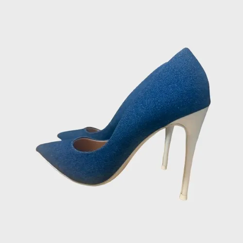 NWOB Steve Madden Denim Pumps 8.5 - Image 5