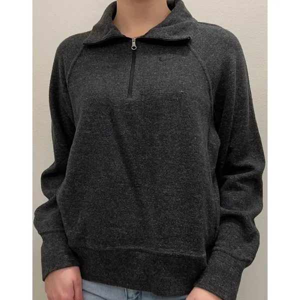 [Nike] Charcoal Heathered Gray Therma-FIT 1/2 Zip Pullover Training Top Sz Large - Image 12