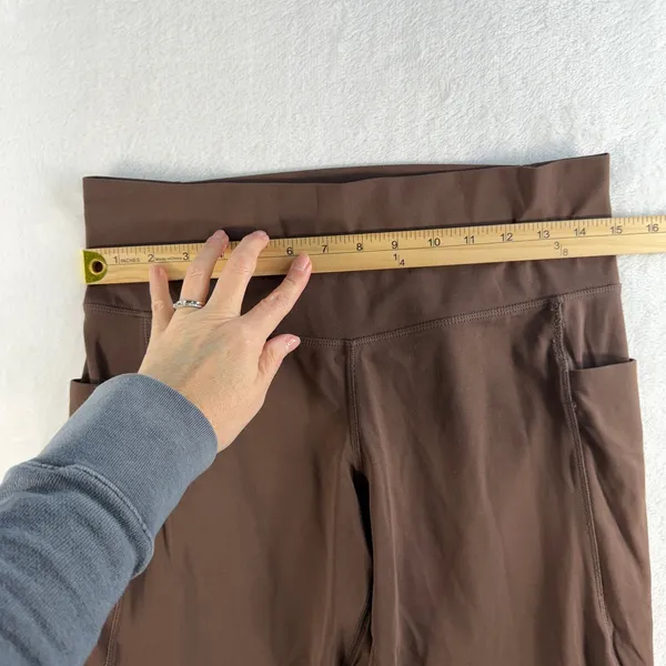 Member's Mark L Yoga Pants Everyday Flare High Rise Pockets Brown Bear‎ Athletic - Image 8
