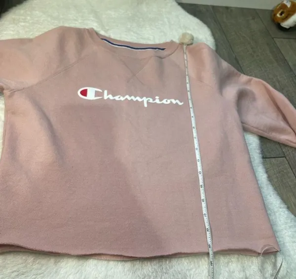 Pink Cropped Champion Sweatshirt Crew - Image 5