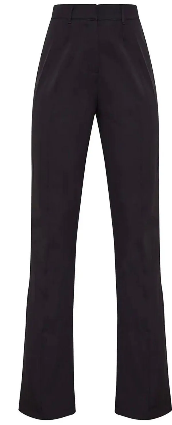 Pretty Little Thing Black Wide Leg High Waist Pants - Image 4