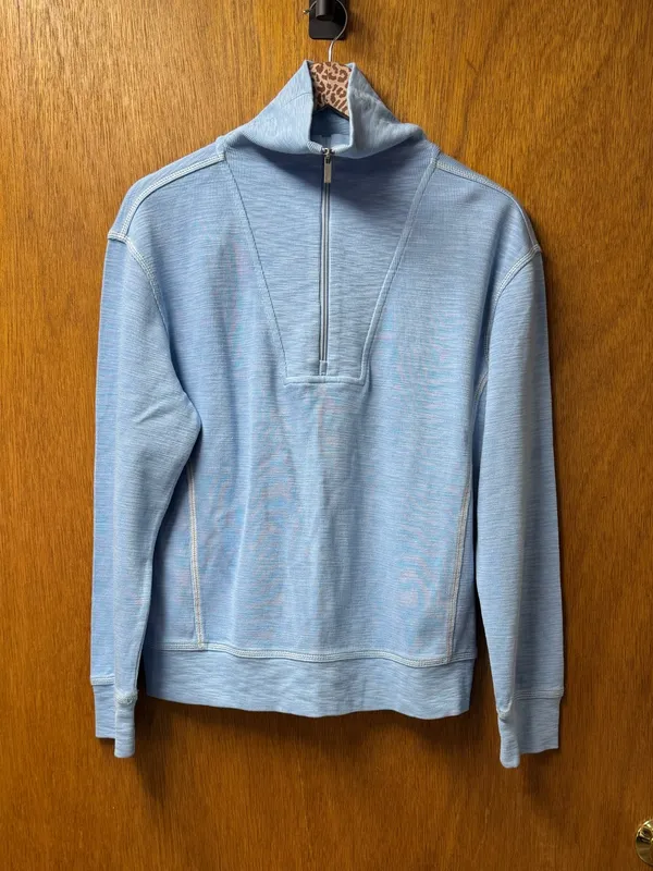 Tommy Bahama Tobago Bay Half 1/2 Zip Sweatshirt Light Sky Blue Medium NEW NWT - Image 12