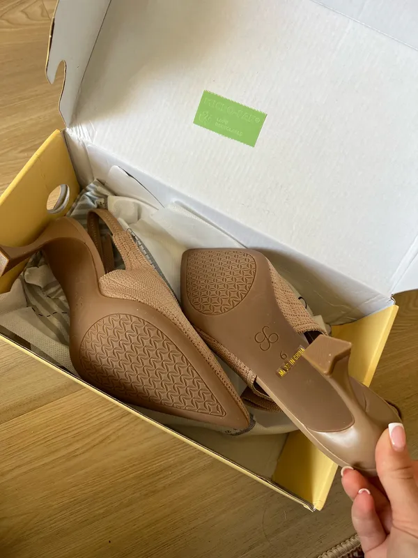 COSY ISLAND EverLush Bowknot Pointed Toe Heeled Slingback Apricot - Image 7