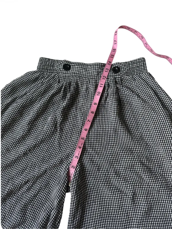 Vintage Susan Bristol Gingham Relaxed Pull On Elastic Waist Shorts - Image 5