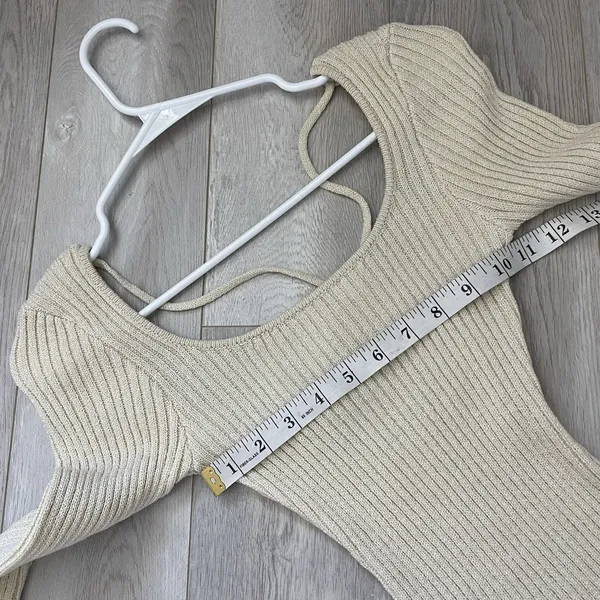 Princess Polly Dress brownhall long sleeve mini womens Cream (size 0) going out - Image 4