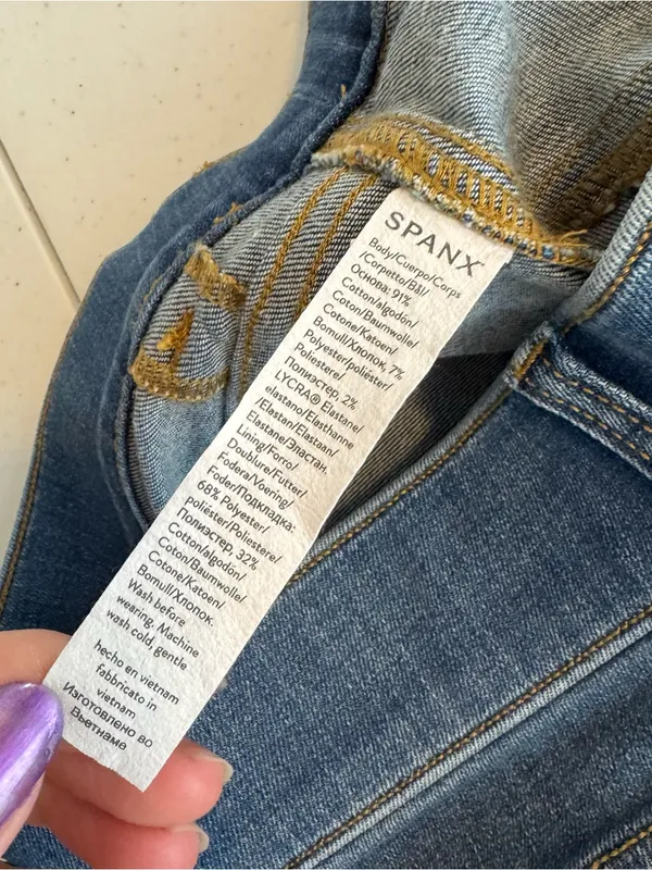 Spanx SPANXshape EveryWear Flare Jeans Vintage‎ Indigo size large 20456R pull on - Image 4