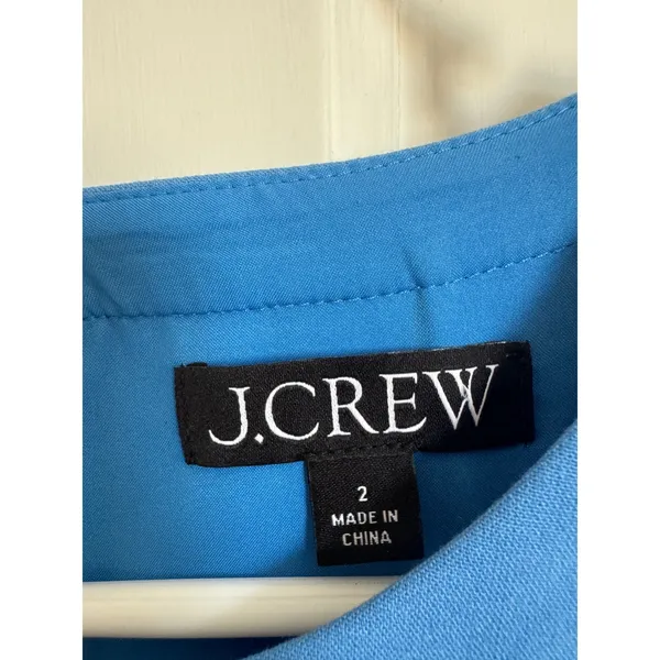 J.Crew Blue Sheath dress in four-season‎ stretch size 2 - Image 3