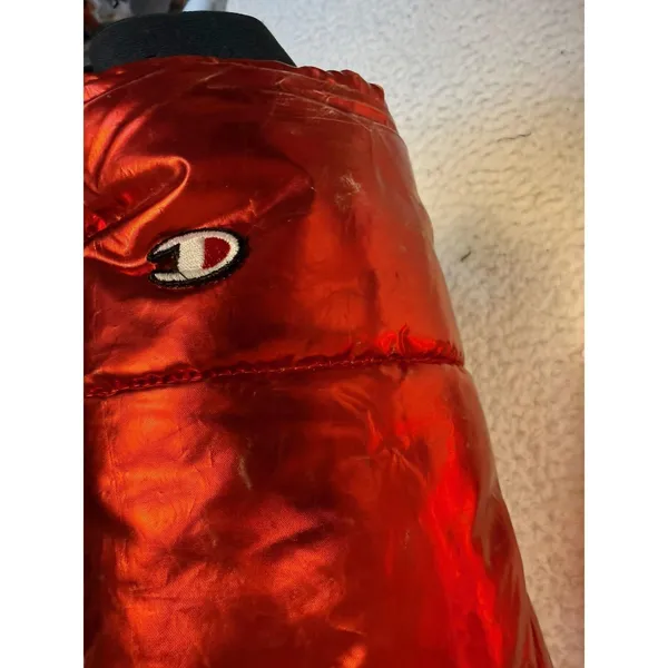Champion NASA Puffer Jacket Coat‎ Mens Medium Metallic Red Limited Edition - Image 3