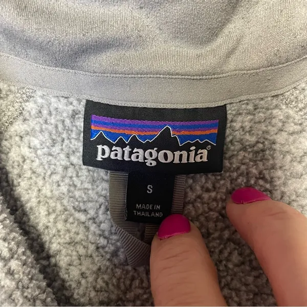 Patagonia Better Sweater Fleece 1/4 Zip Pullover Women's Small Gray Jacket Top - Image 6