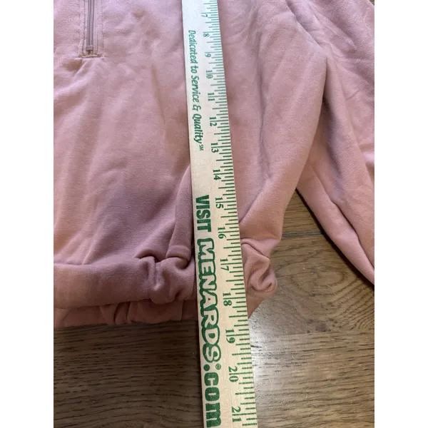 Warm & Cozy Lifestyle Women Size Medium 1/2 Zip Sweatshirt Runched Bottom Preppy - Image 4