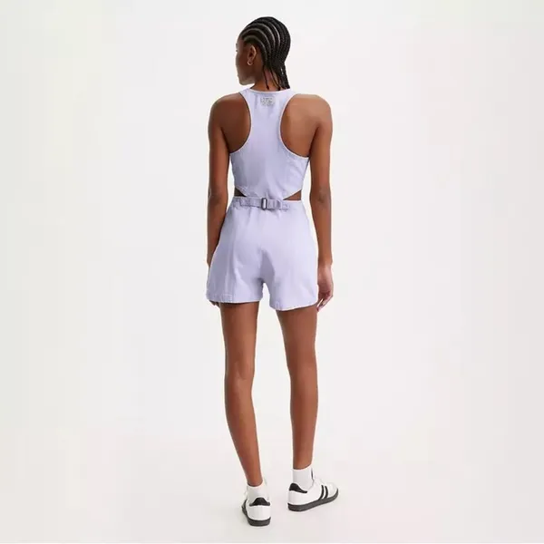 LEVI’S Rydon Cutout Romper in Dusty Persian Violet NWT - Image 2