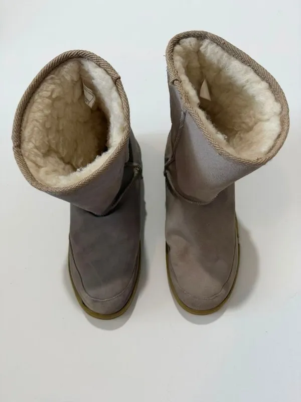 Vintage Emu Ridge Australia Suede Wool-Lined Mid-Calf Winter Boots - Image 3