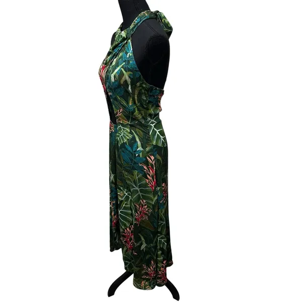 Anthropologie Farm‎ Rio Foliage Jungle Cutout Cover-Up In Dark Green Size Small - Image 4