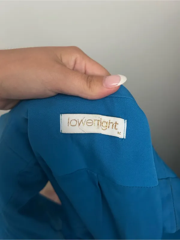 Sleeveless Cutout Blue Romper Size M - Image 2
