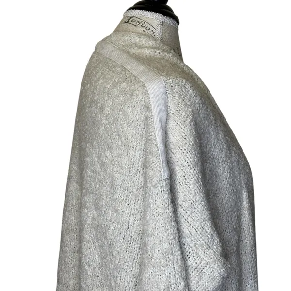 Aerie Wool Blend Cozy Women's Gray Cream Sweater Cardigan Wool Blend L / XL - Image 5