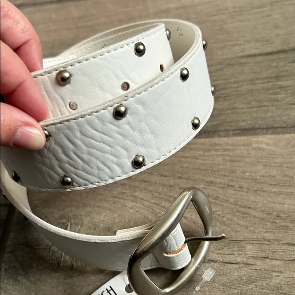 White Studded Belt by Absolutely Fresh - Image 2