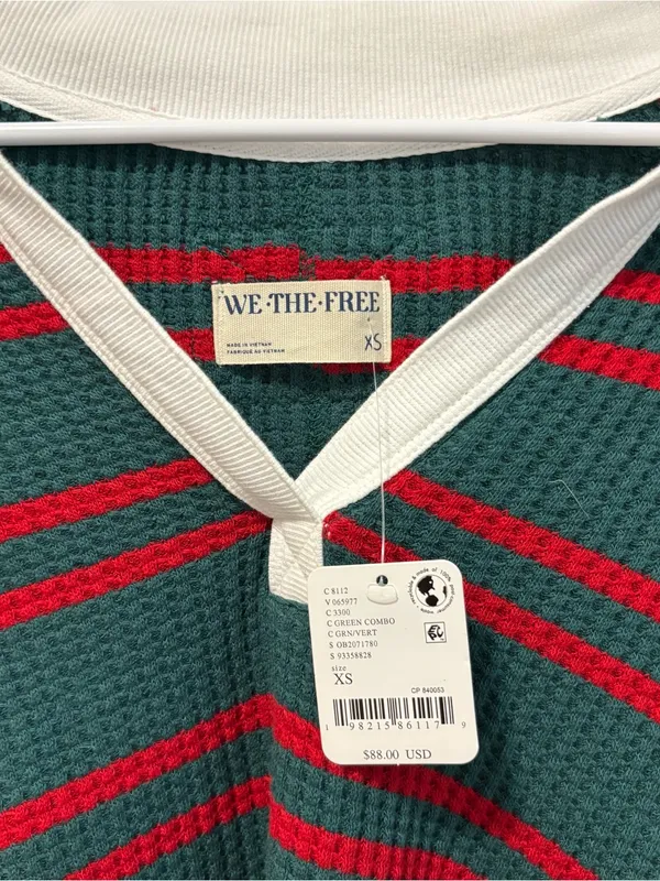 Free People Striped Travis Polo NWT - Image 4