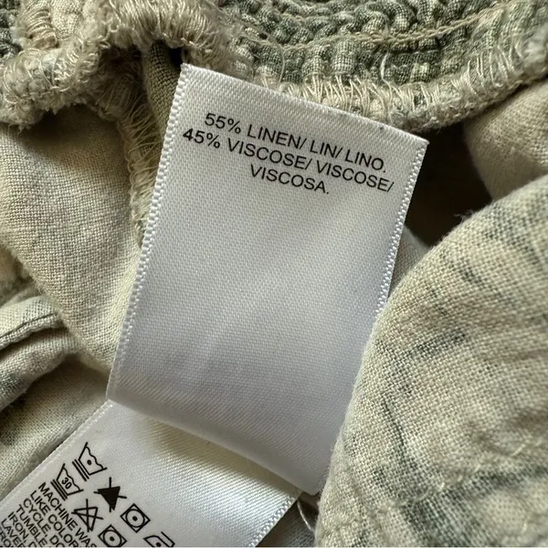 Lucky Brand Joggers Floral Tropical Pull On Small Khaki Green - Image 6