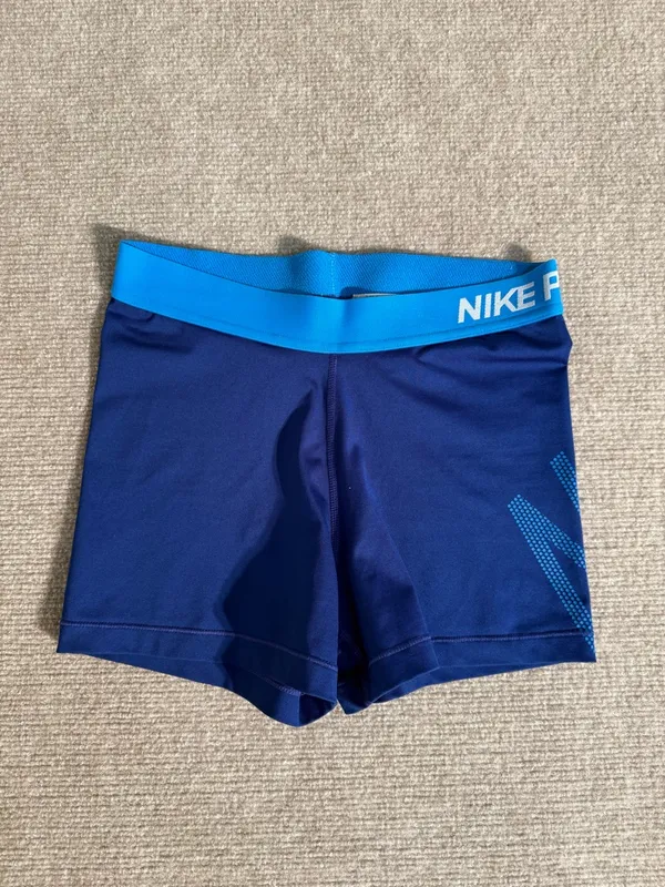 Nike Pro Women’s 3” Blue Compression Shorts Athletic Training Performance - M - Image 2