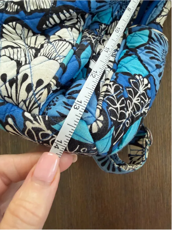 Women's Vera Bradley Quilted Floral Backpack One Size Blue White - Image 11