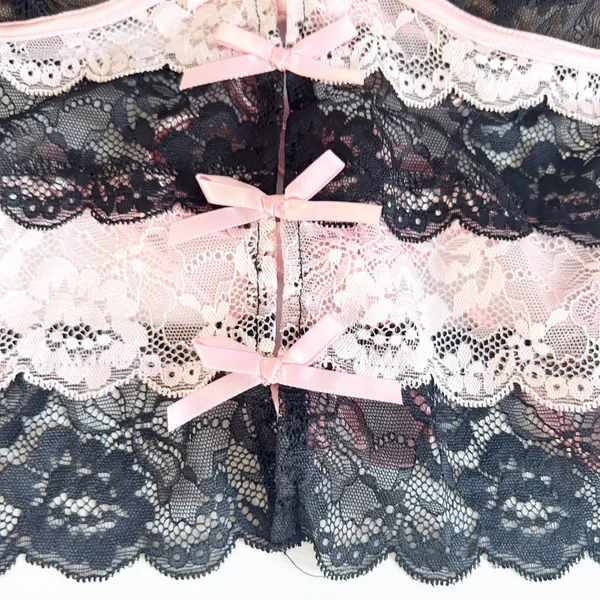 Edikted Womens Whimsigoth Coquette Cara‎ Sheer Lace Open Back Top Size XS - Image 5