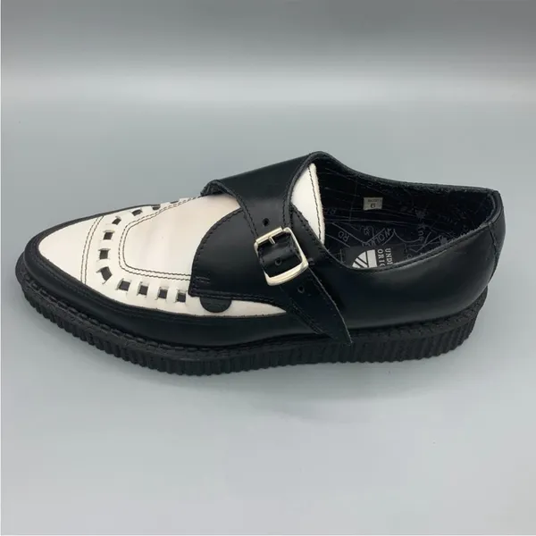 Underground Originals Black & White Creepers in Leather Size 5- FL-SH-057 - Image 3