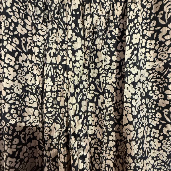 BODEN Sand Black Floral Wide Leg High Rise Elastic Flowy Pants Women US 6 UK 10 - Image 6