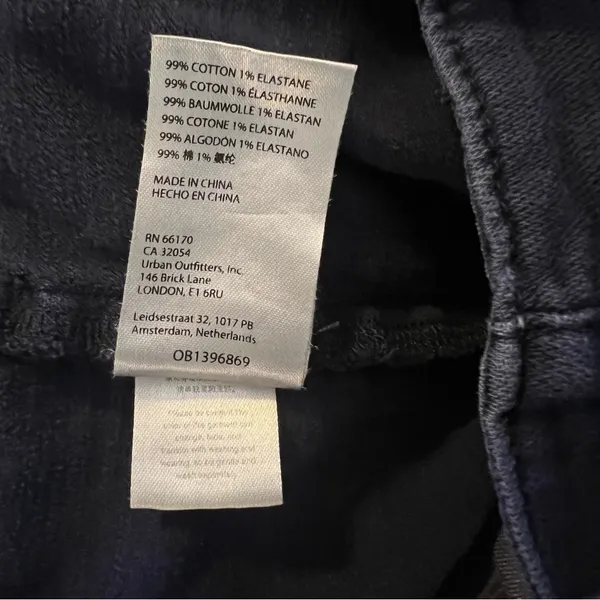 PILCRO THE LETTERPRESS Wide Leg Blue Pants Exposed Buttons Women’s Size 28 - Image 10