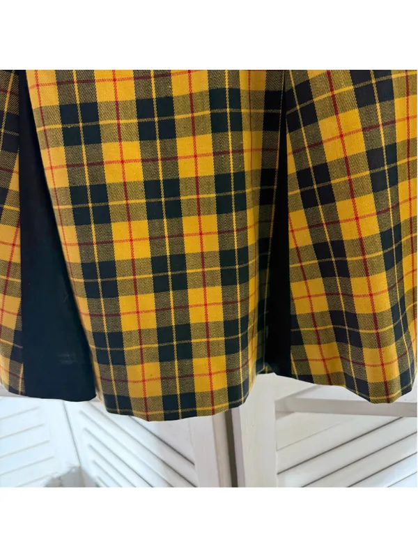 Vintage Y2K plaid mini skirt pleated school girl preppy academy grunge 90s sz S - Image 9