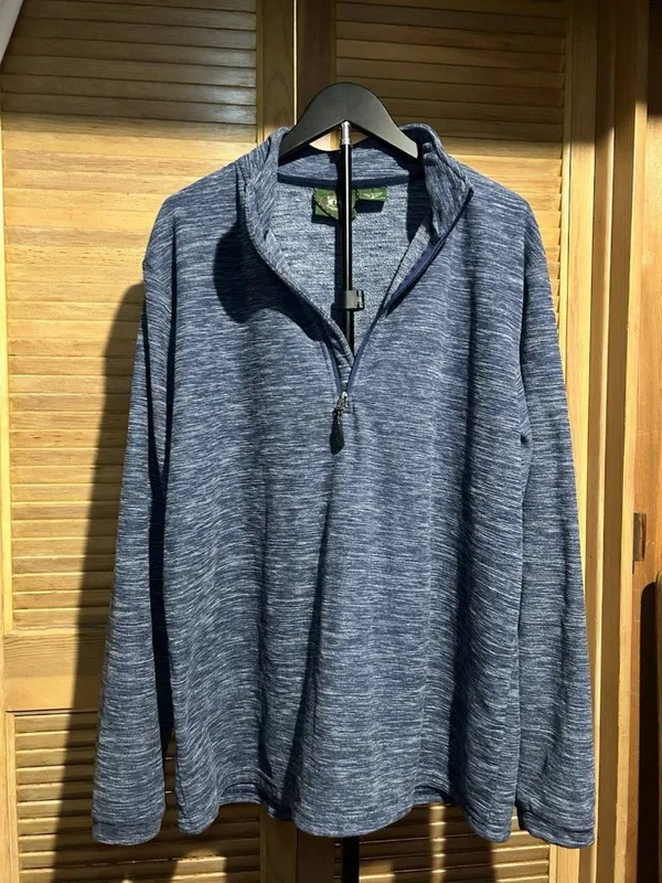 Stillwater Supply Co. Men's Blue XL Fleece 1/4 Zip Mock Neck Pullover - Image 3