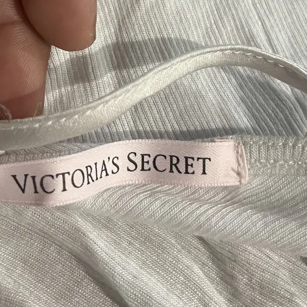 Victoria's Secret Y2K Style Lace Trim Ribbed Slip Dress Intimates Lingerie Nigh - Image 3