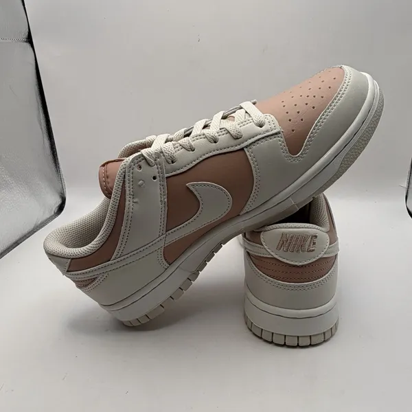 New Womens 9.5 Nike Dunk‎ Low Particle Pink/Lt Orewood Brown Sneaker IM6572-603 - Image 5