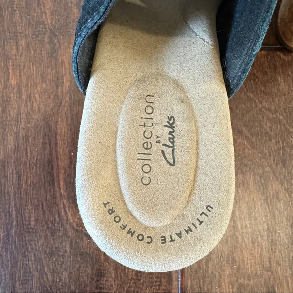 Collection by Clarks Open Toe Sling Shoe with heel Black Size 8M‎ Dressy Casual - Image 4