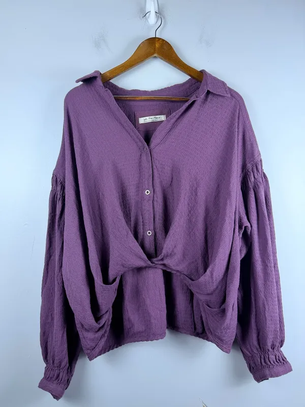 We The Free Free People Rockaway Top in Purple Dusk medium - Image 2