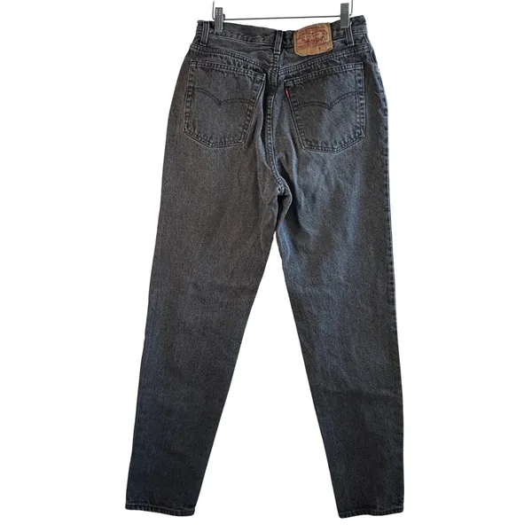 Vtg Levi's 501 17501 High Waisted Mom Jeans Black Cotton Made in USA‎ Sz 13 26" - Image 2