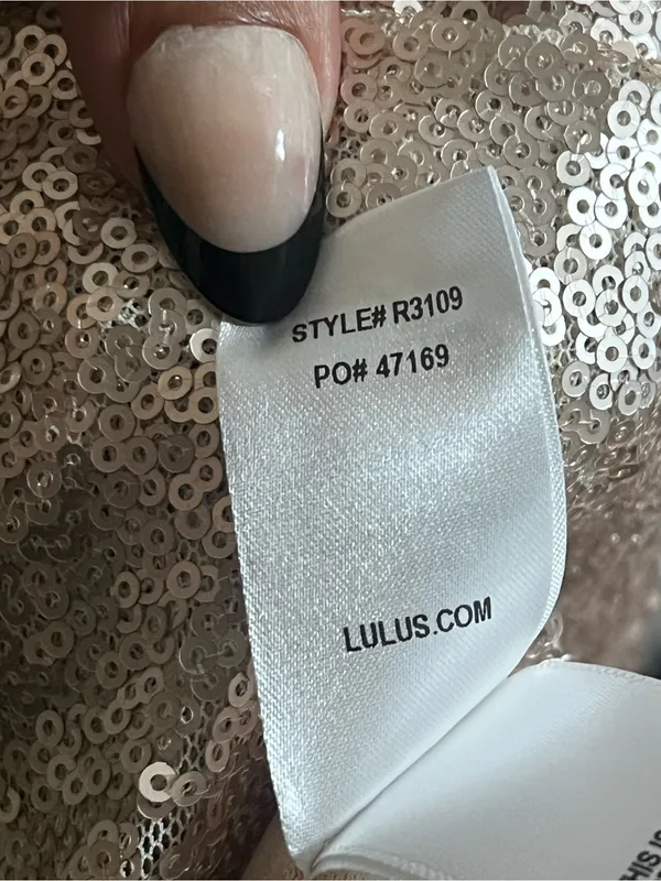 Lulus Champagne Sequin Pencil Skirt Size XS - Image 10