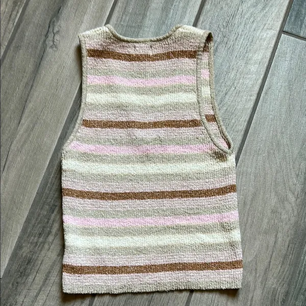 Cotton On Striped Tank Top - Pink, Brown, Cream - Image 4