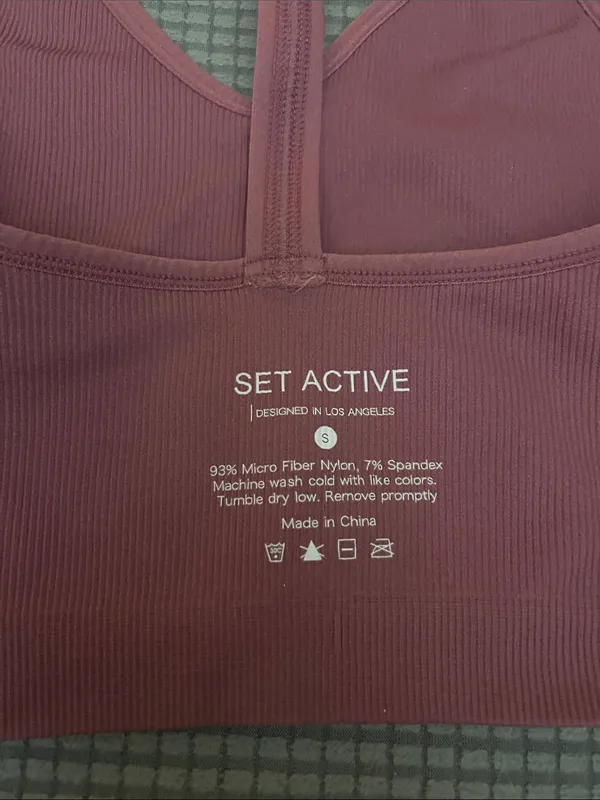 SET Active Sculptflex Ribbed V Bra in Mauve - Image 5