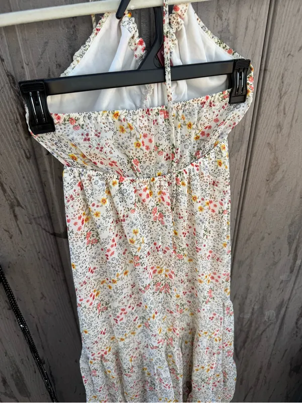 Triple 7 White Floral Halter Maxi Dress - Image 3