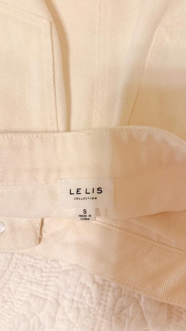 Le Lis White Denim Shorts Studded - Image 3