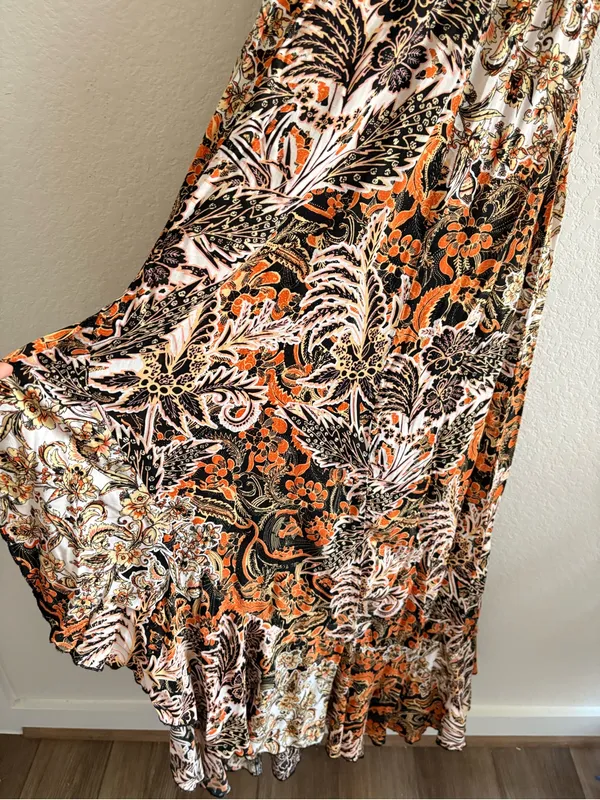 Free People Intimately Forever Yours Dress Floral Paisley Smocked Maxi Dress XS - Image 3