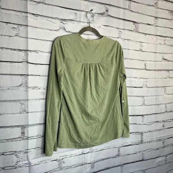 Lauren Ralph Lauren Green Button Blouse Longsleeve S Y2K Preppy Minimal Slim Fit - Image 10