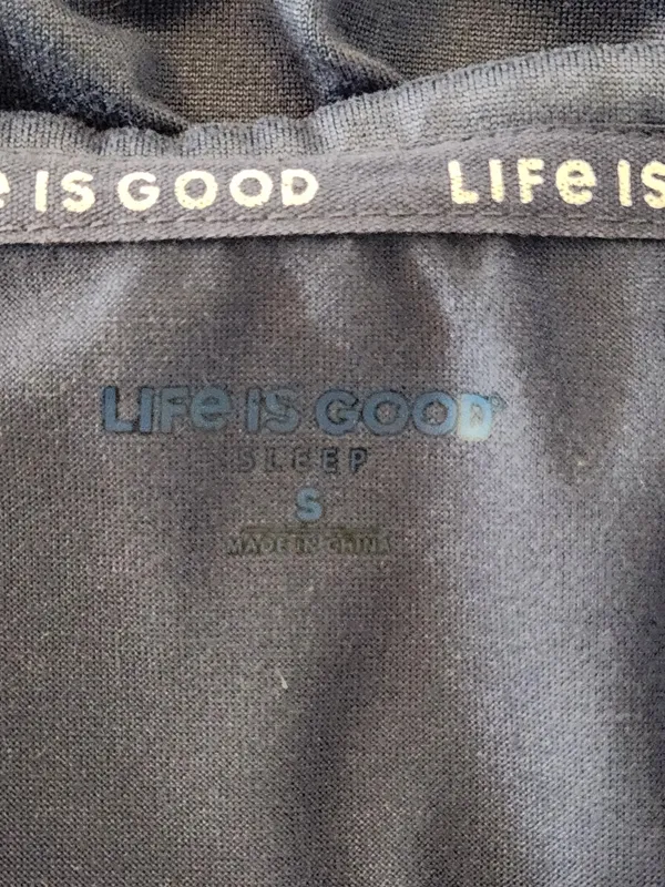 Life is Good Navy Graphic Short Sleeve Sleep Tee Size Small - Image 6