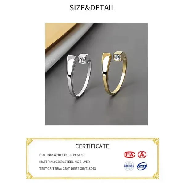 Sparkling Bypass Ring | 14k Over Sterling Silver‎ NEW - Image 12