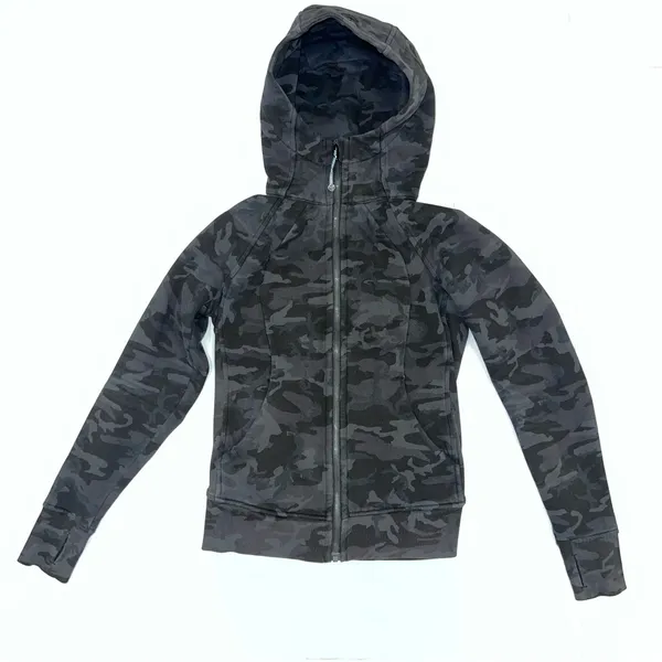 Lululemon Scuba Hoodie *Light Cotton Fleece Heritage 365 Camo Deep Coal Multi - Image 7